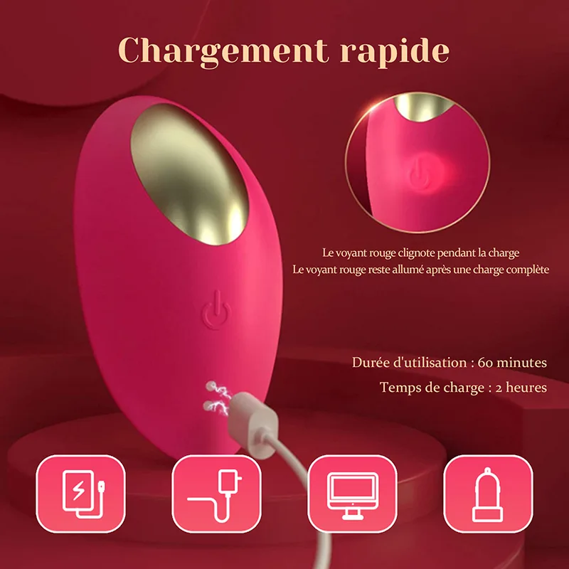 Vibromasseur À Distance Avec 9 Fréquences D’Aspiration Et De Vibration Contrôlé Par Application