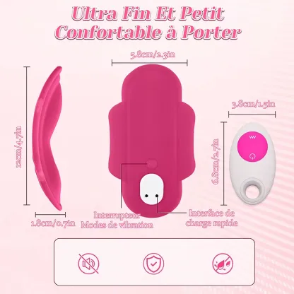 Vibromasseur À Distance Invisible Portable En Silicone Avec 11 Modes De Vibration Contrôlés Par Application