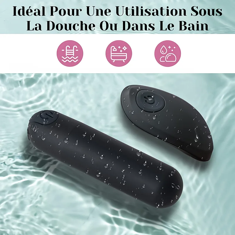 Vibromasseur Bullet Rechargeable À Télécommande Avec 10 Vibrations