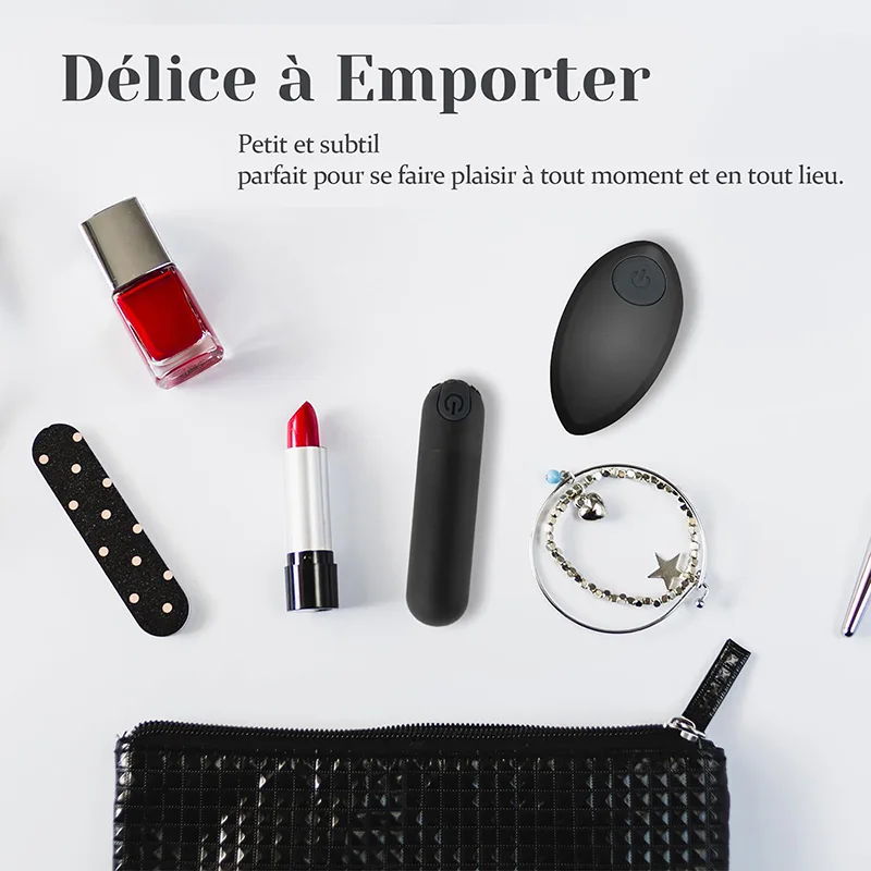 Vibromasseur Bullet Rechargeable À Télécommande Avec 10 Vibrations