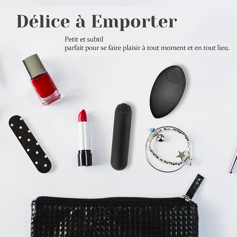 Vibromasseur Bullet Rechargeable À Télécommande Avec 10 Vibrations