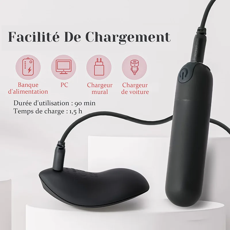 Vibromasseur Bullet Rechargeable À Télécommande Avec 10 Vibrations