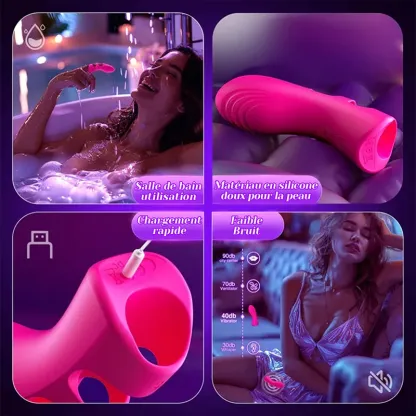 Vibromasseur Doigt À 10 Modes De Vibration Compact