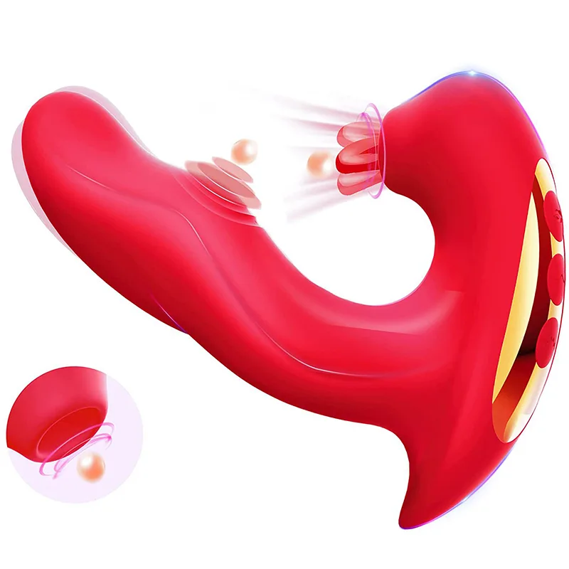 Stimulateur Clitoris Portable 10 Vibrations Claquement Succion G Spot