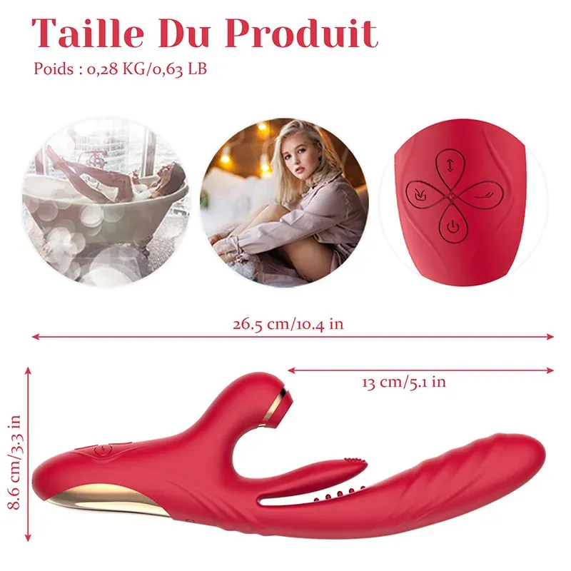Vibromasseur Point G 3 En 1 Avec Stimulation Puissante De Vibration Et Succion