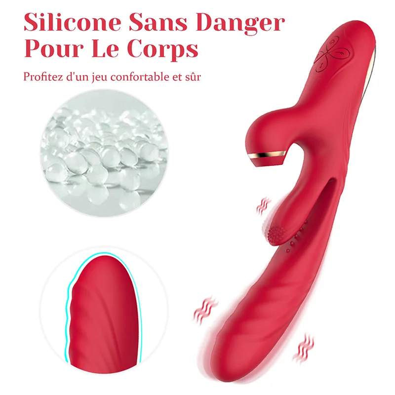 Vibromasseur Point G 3 En 1 Avec Stimulation Puissante De Vibration Et Succion