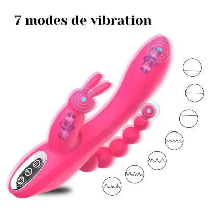 Vibromasseur Rabbit 3 En 1 Avec 7 Modes De Vibration