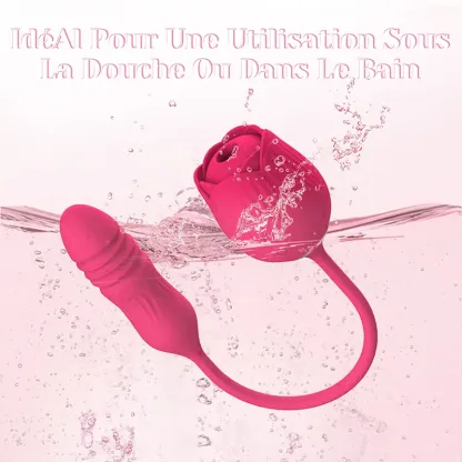 Vibromasseur Rose 2 en 1 Floral Fantasy Aspiration Clitoridienne