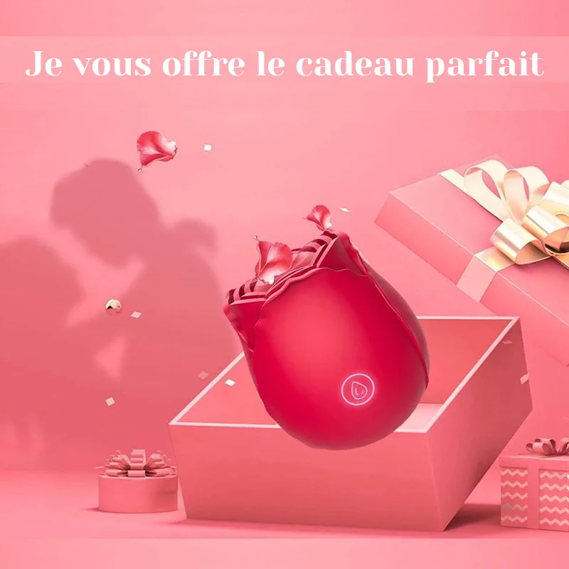 Vibromasseur Rose Classique Avec 10 Modes de Vibration de Fréquence