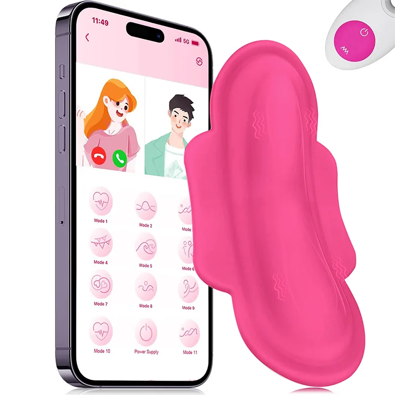 Vibromasseur À Distance Invisible Portable En Silicone Avec 11 Modes De Vibration Contrôlés Par Application