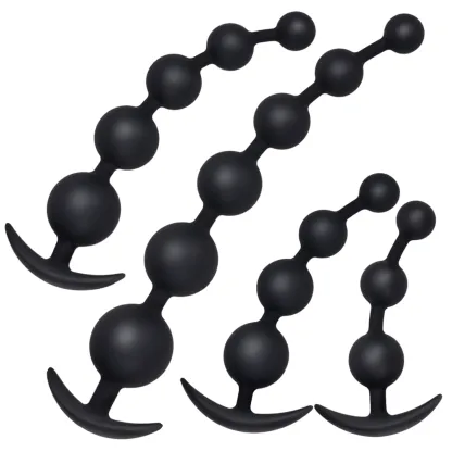 Anal Beads En Silicone Souple De Tailles Multiples