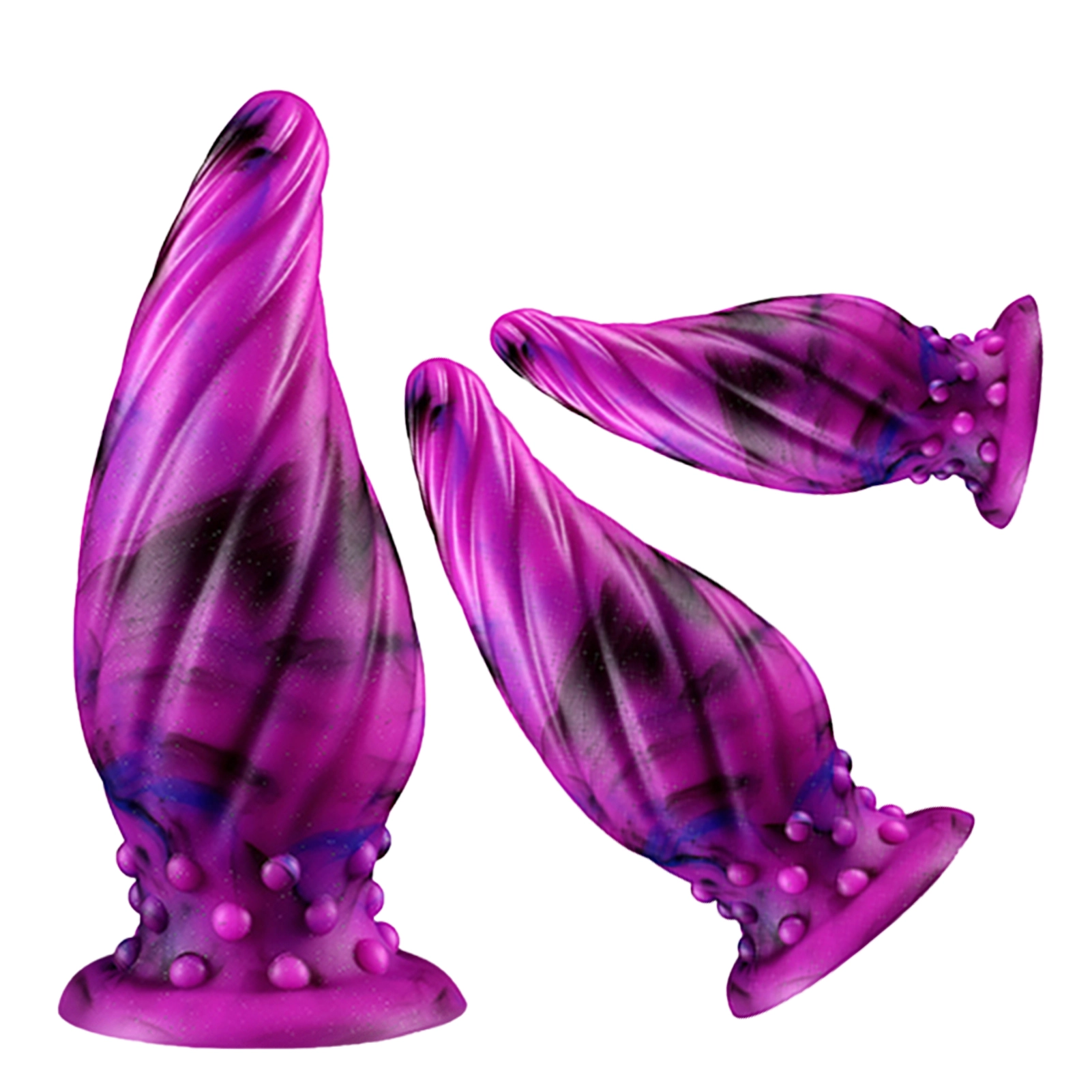 Ensemble De 3 Plugs Anaux En Silicone Violet - 3 Tailles