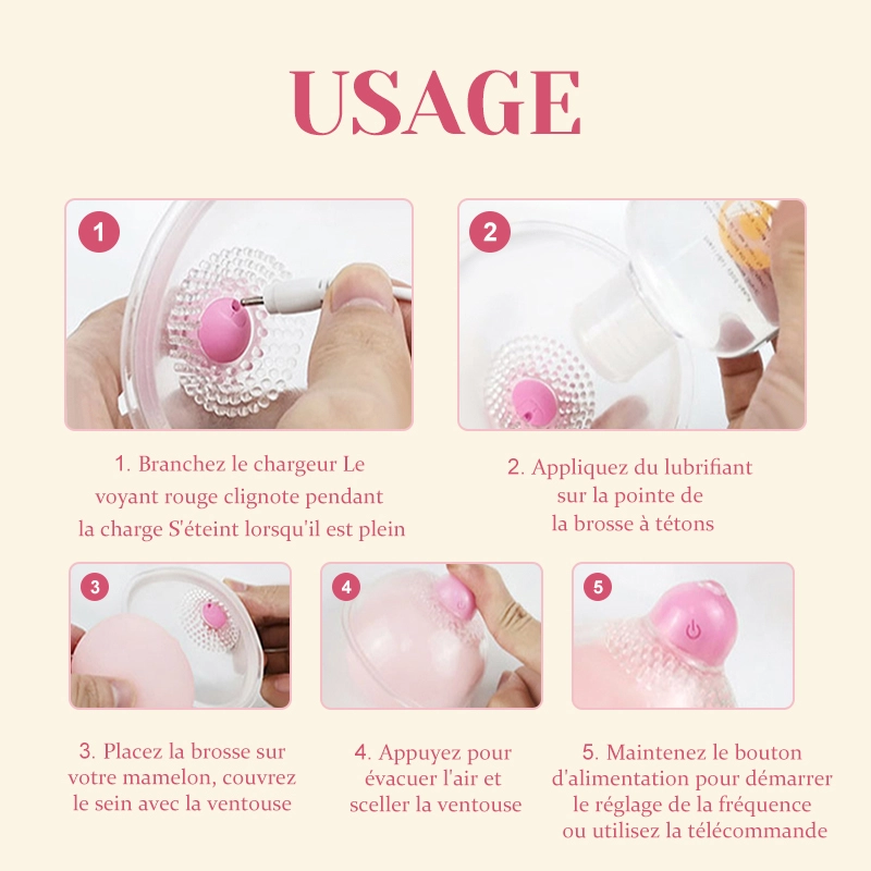 Vibrateur À Succion De Clitoris Et Mamelons