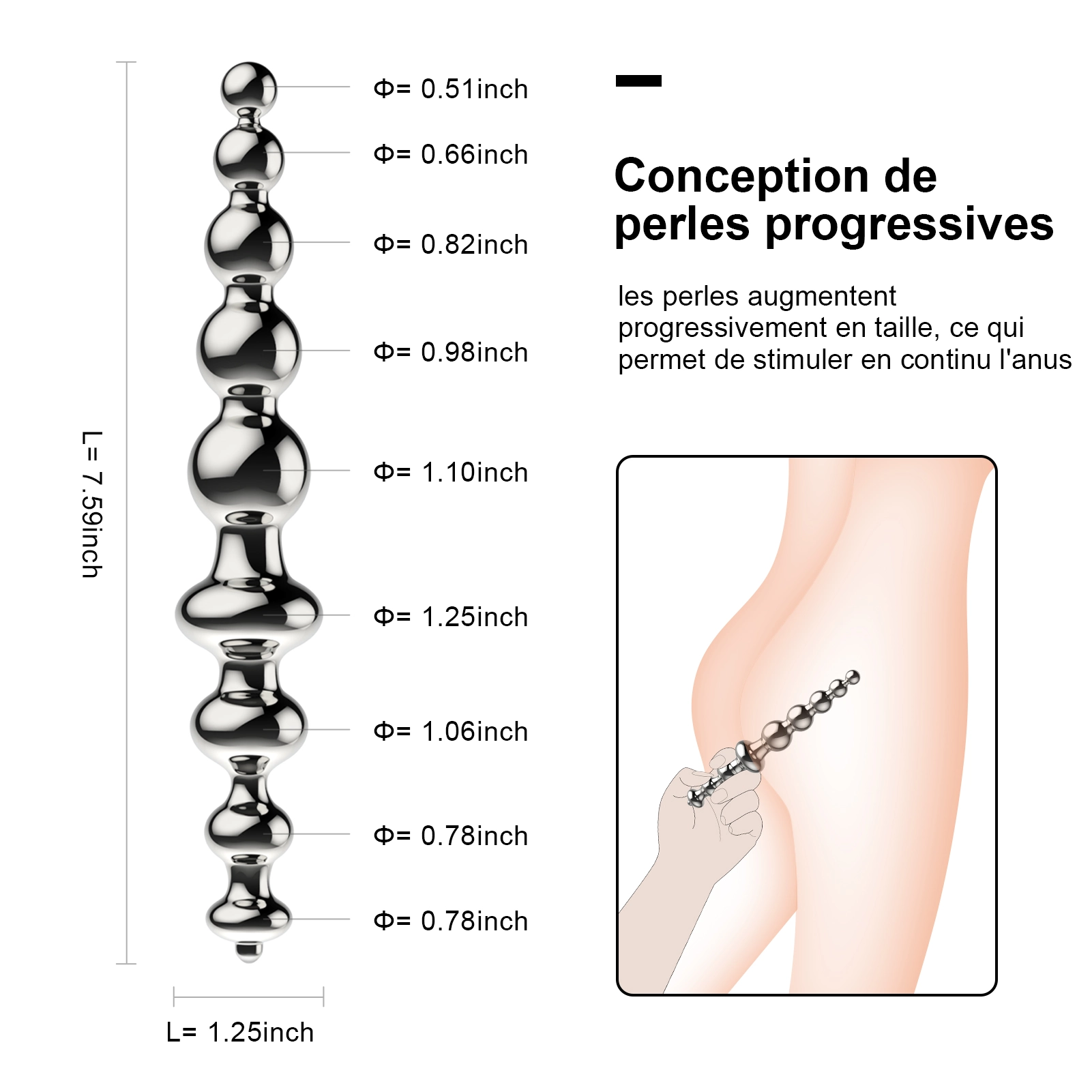 Plug Anal En Métal Pour Débutants, Entraîneur De Pénétration