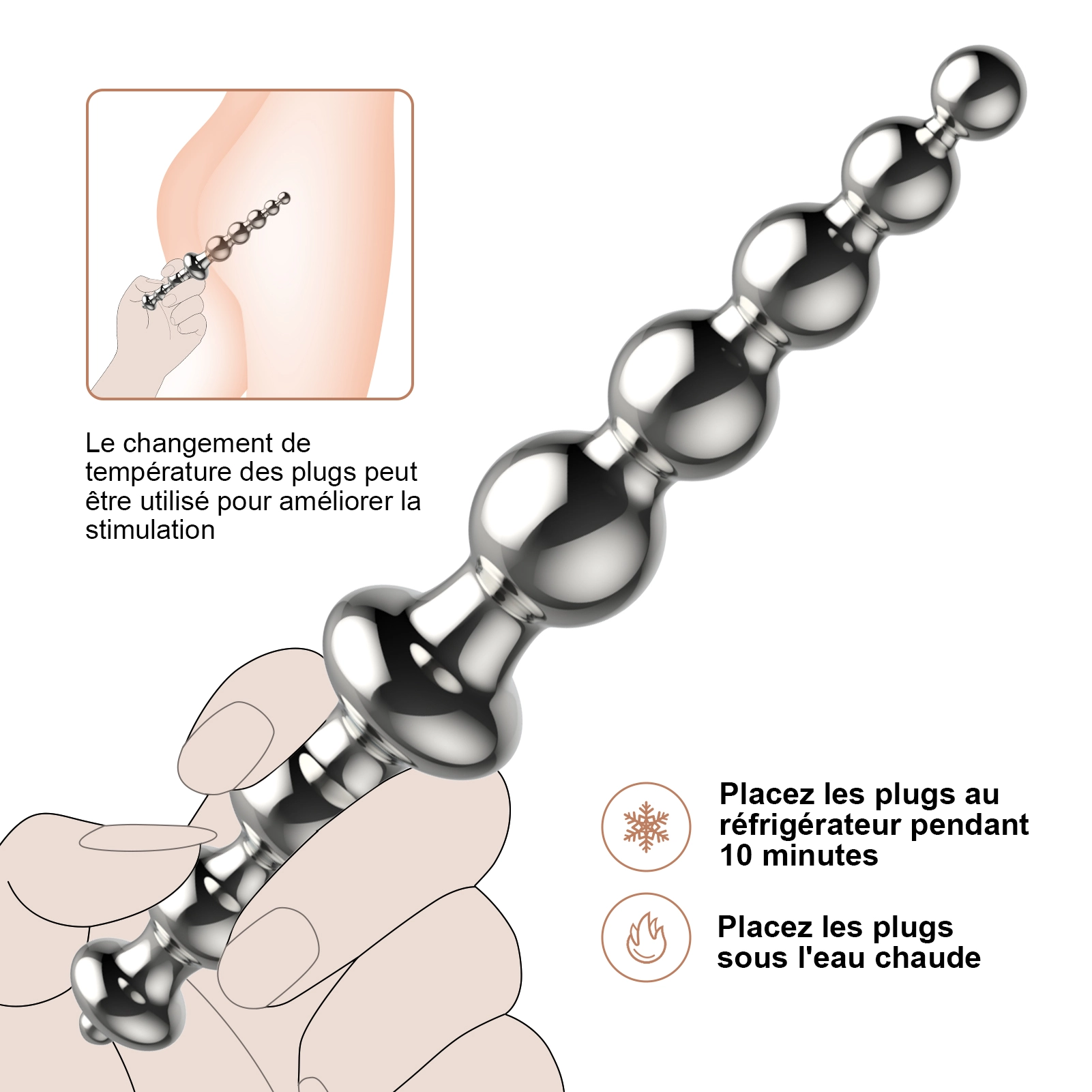 Plug Anal En Métal Pour Débutants, Entraîneur De Pénétration