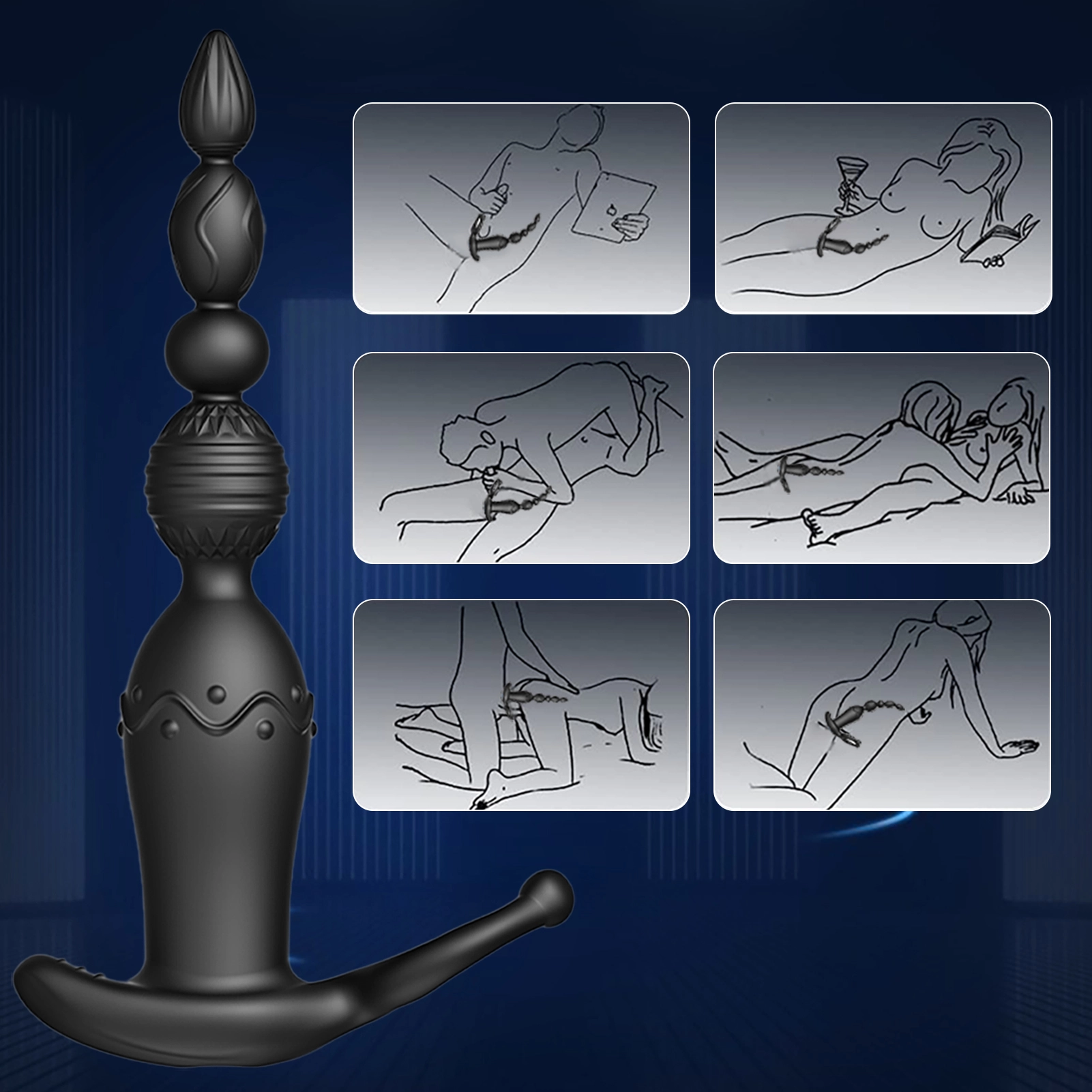 Perles Anales 3 en 1 Multifonctionnelles Avec interaction Via Application