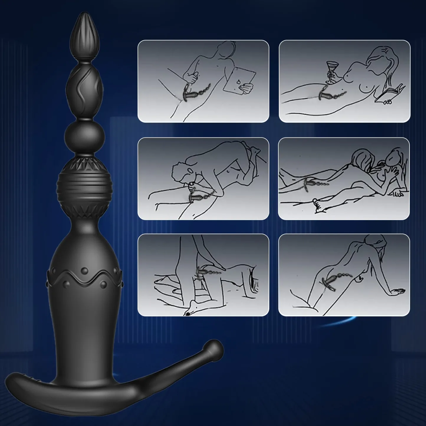 Perles Anales 3 en 1 Multifonctionnelles Avec interaction Via Application
