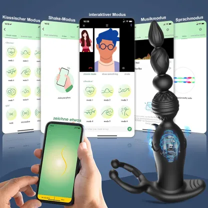 Perles Anales 3 en 1 Multifonctionnelles Avec interaction Via Application