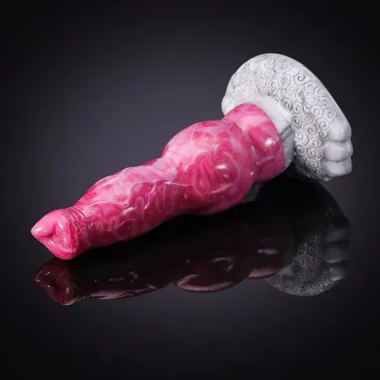 8,27 Pouces Gode Chien en Silicone Rose