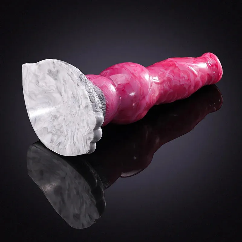 8,27 Pouces Gode Chien en Silicone Rose
