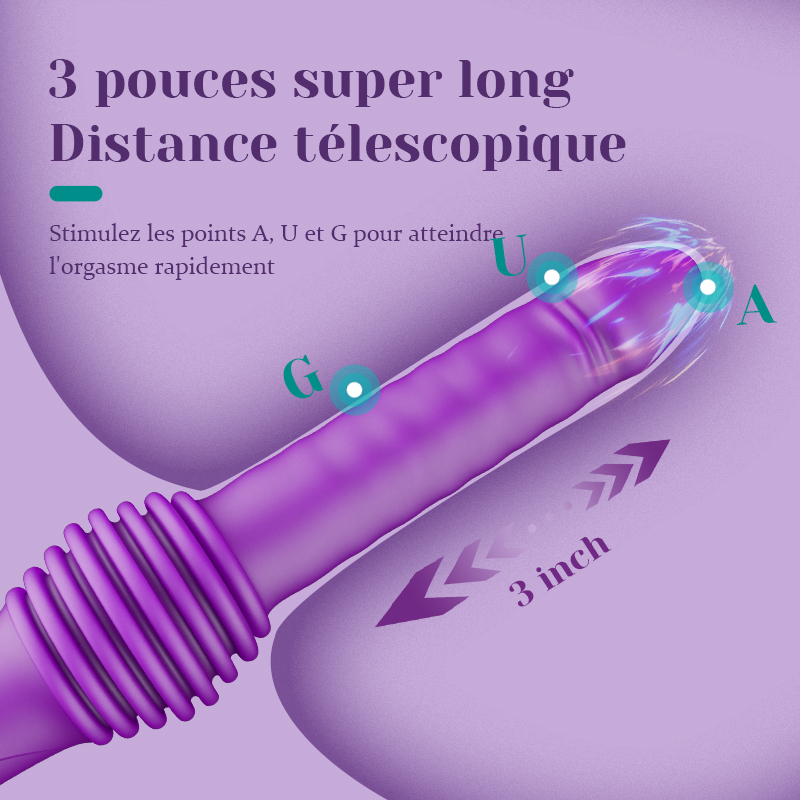 Portable Télescopique Vibrante Et Chauffante 6 En 1 Fucking Machine
