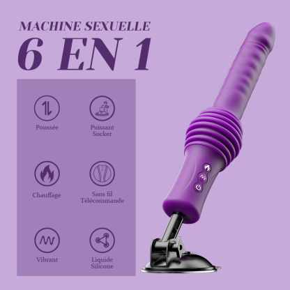 Portable Télescopique Vibrante Et Chauffante 6 En 1 Fucking Machine