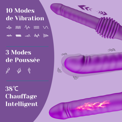 Portable Télescopique Vibrante Et Chauffante 6 En 1 Fucking Machine