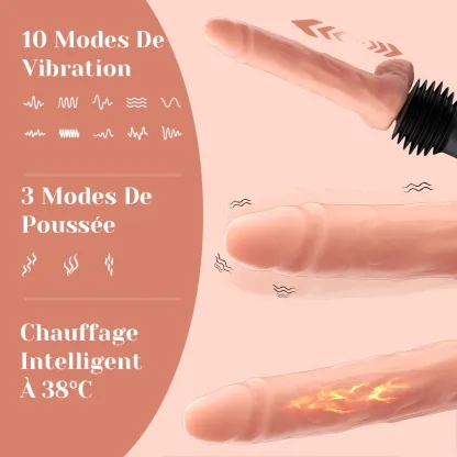 Fucking Machine 6 En 1 Avec Poussée, Chauffage Et Dildo Réaliste