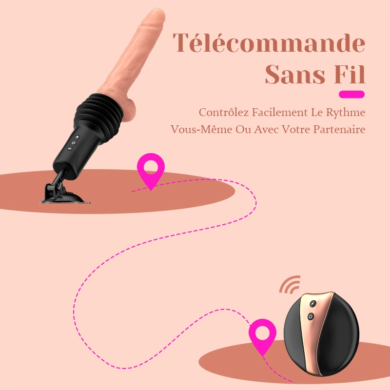 Fucking Machine 6 En 1 Avec Poussée, Chauffage Et Dildo Réaliste