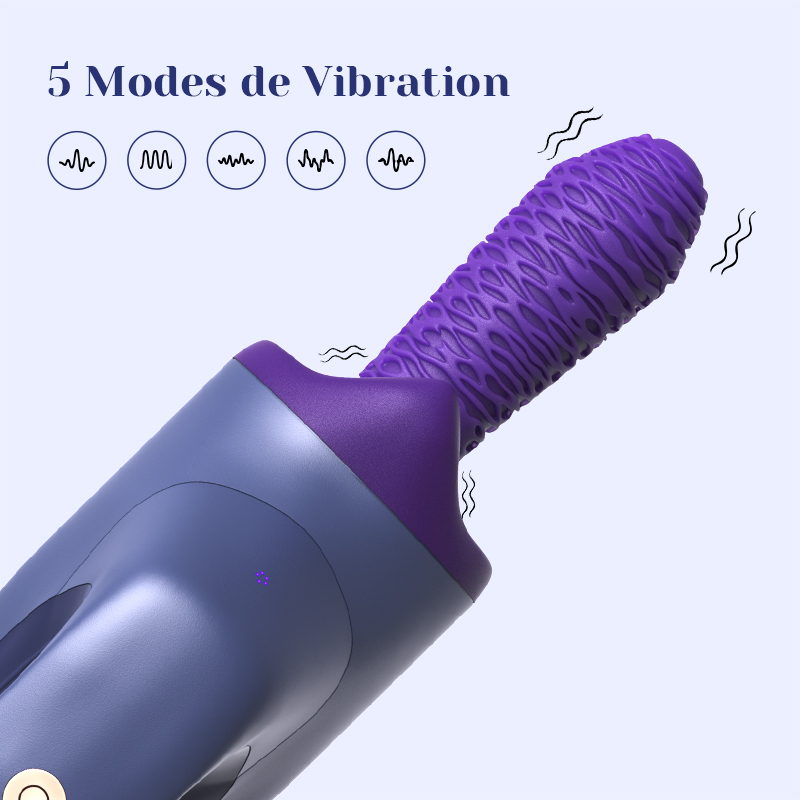 Machine Sex Portative Portable avec Fonction Télescopique, Vibration et Chauffage