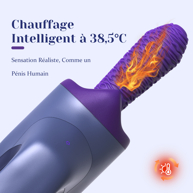 Machine Sex Portative Portable avec Fonction Télescopique, Vibration et Chauffage