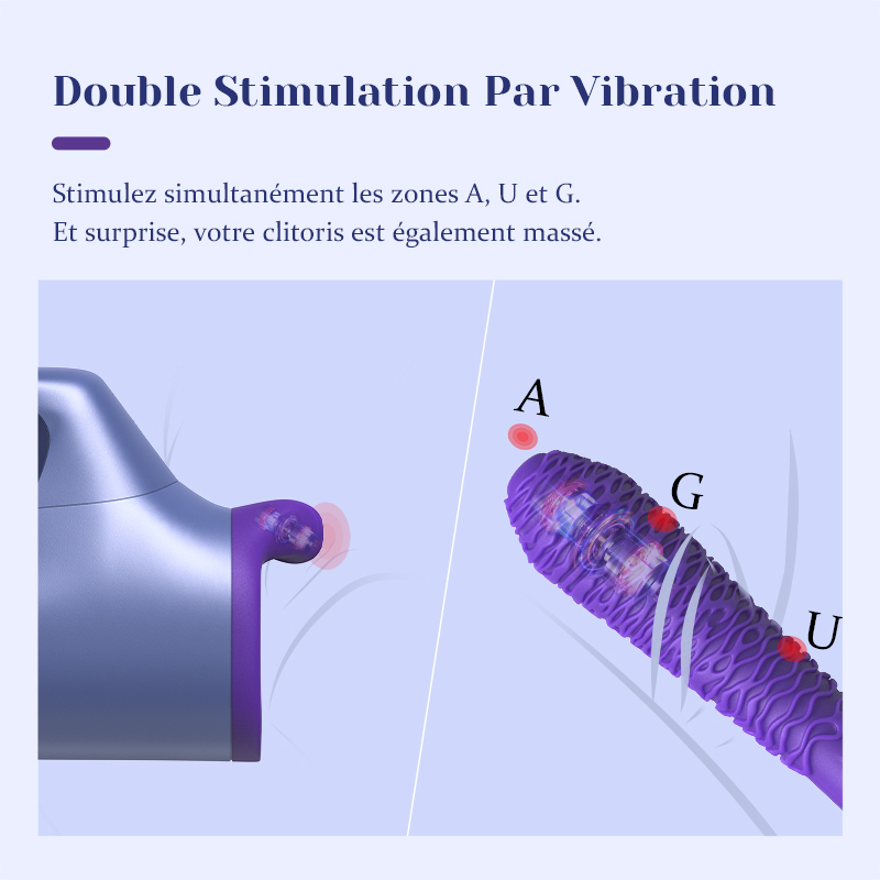 Machine Sex Portative Portable avec Fonction Télescopique, Vibration et Chauffage