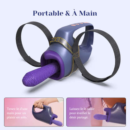 Machine Sex Portative Portable avec Fonction Télescopique, Vibration et Chauffage