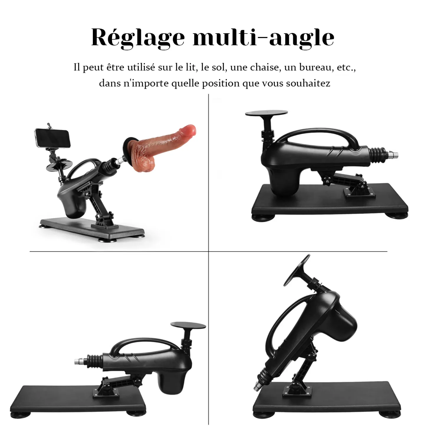 Fucking Machine Pour Femmes Avec 3 Pénis Vibrants