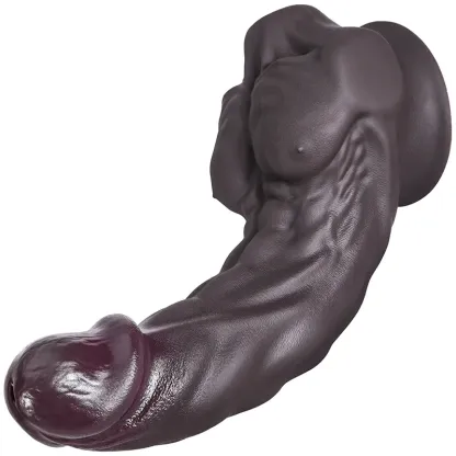 Gode Réaliste En Silicone Tan Avec Grands Pectoraux Stimulation Du G-spot 18-26 cm