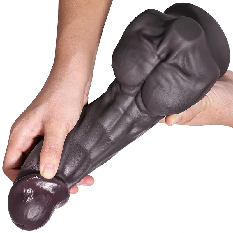Gode Réaliste En Silicone Tan Avec Grands Pectoraux Stimulation Du G-spot 18-26 cm