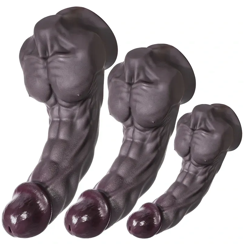 Gode Réaliste En Silicone Tan Avec Grands Pectoraux Stimulation Du G-spot 18-26 cm