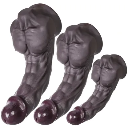 Gode Réaliste En Silicone Tan Avec Grands Pectoraux Stimulation Du G-spot 18-26 cm