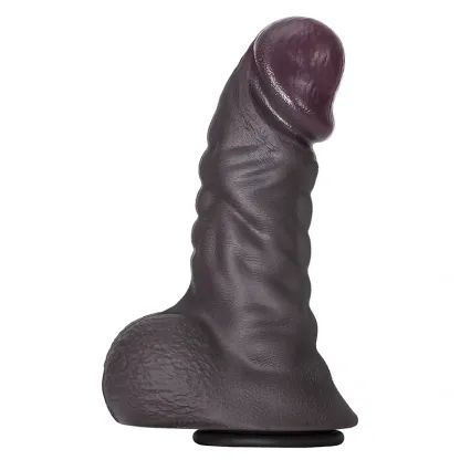 Gode Réaliste Avec Abdos Musclés Noirs Épais 20-24 cm
