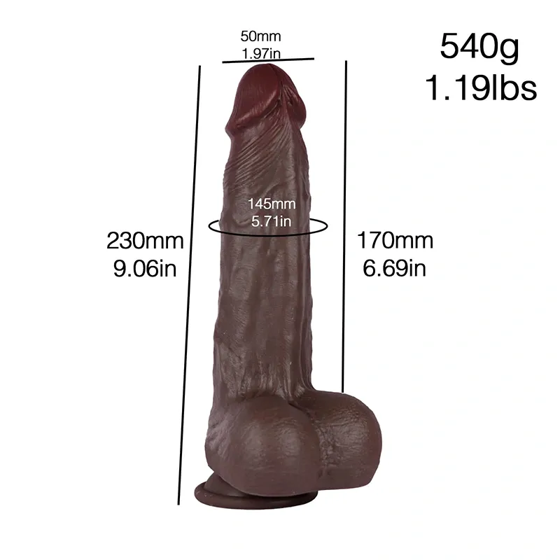 Gode Réaliste En Silicone Pour Débutants De 23 cm