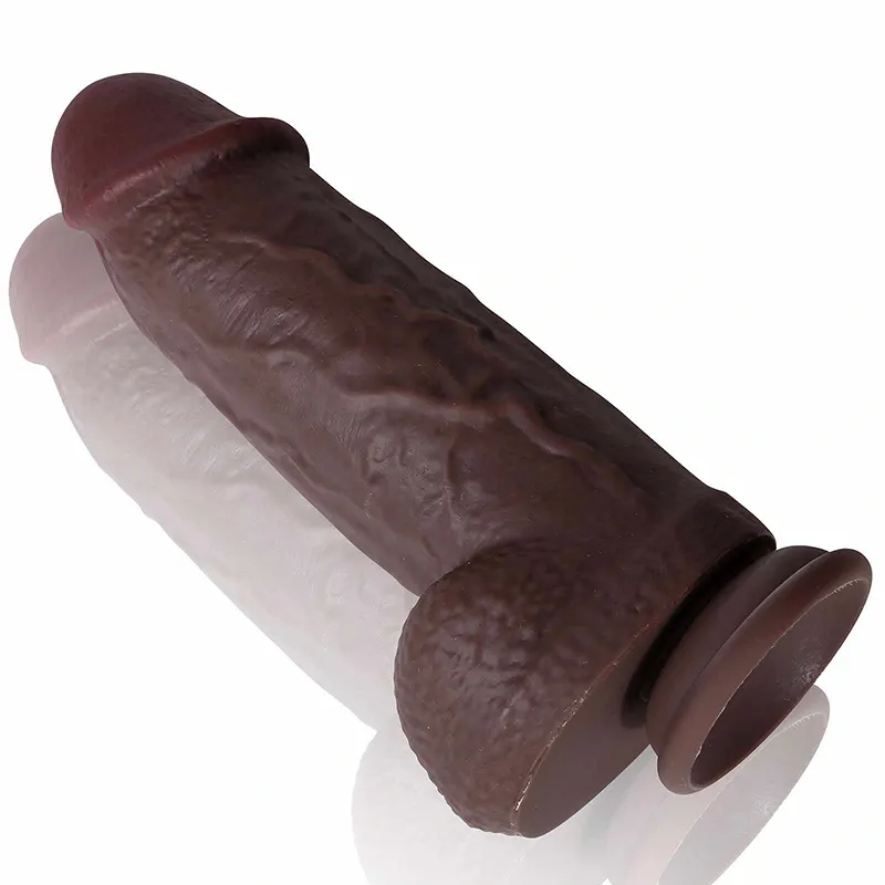 Gode Réaliste En Silicone Avec Texture Veineuse 22 cm