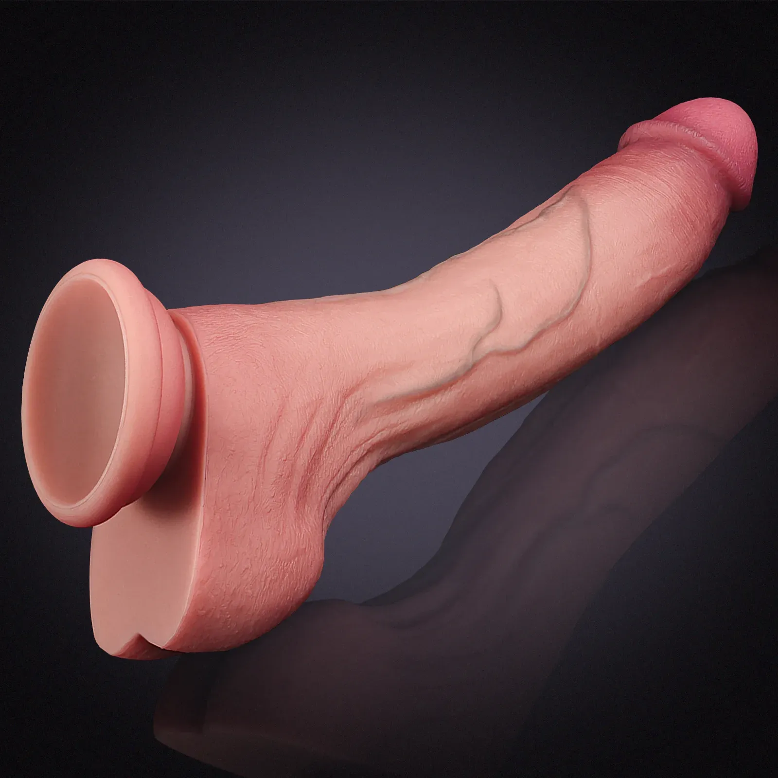 Gode Ventouse Ultra Réaliste En Silicone Liquide De 20 cm