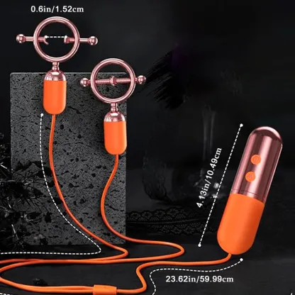 Vibromasseur De Tétons Ajustable Avec 9 Modes
