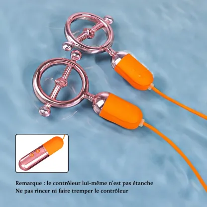 Vibromasseur De Tétons Ajustable Avec 9 Modes