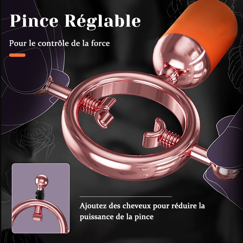 Vibromasseur De Tétons Ajustable Avec 9 Modes
