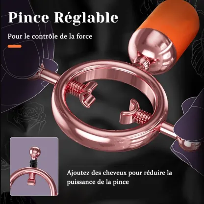 Vibromasseur De Tétons Ajustable Avec 9 Modes