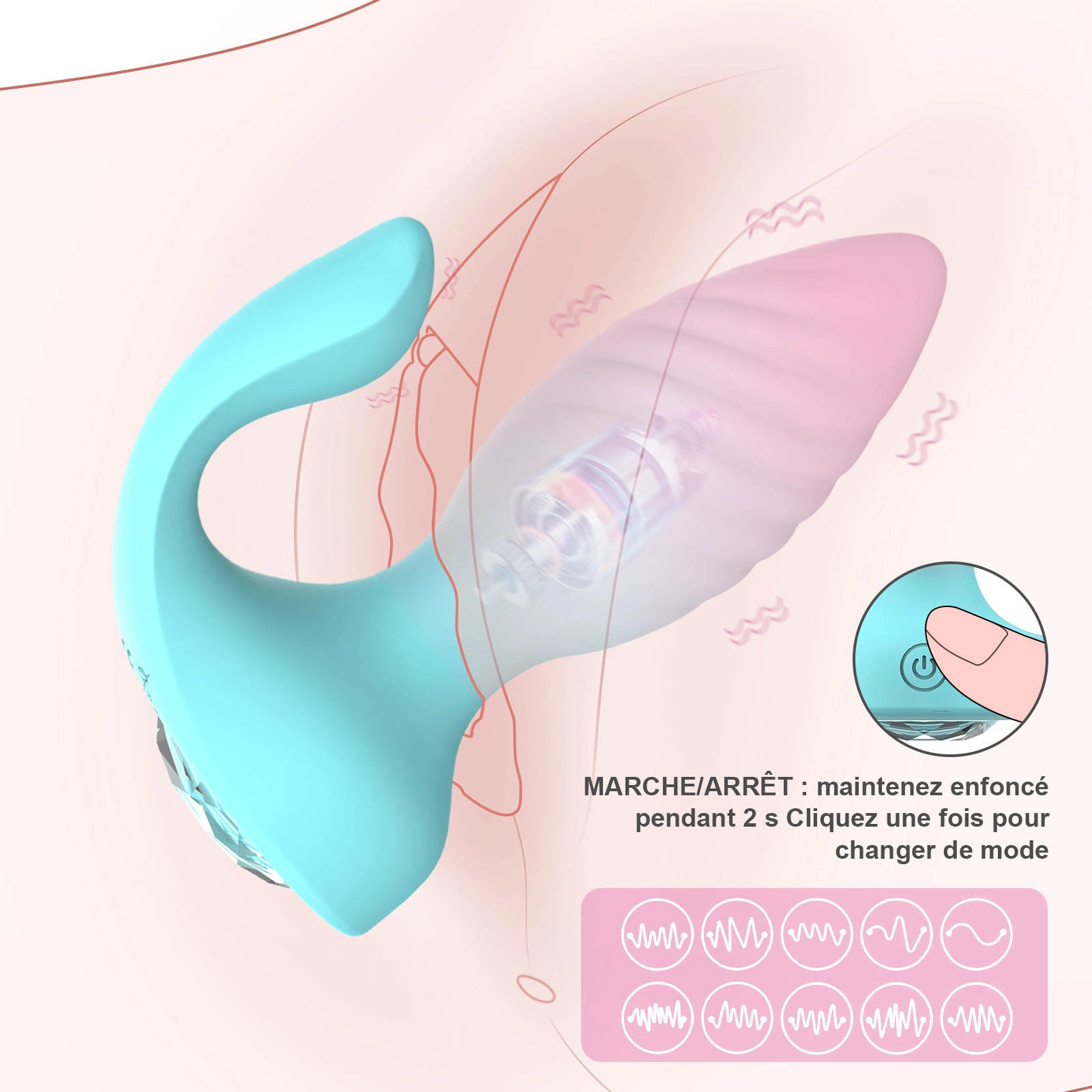Plug Anal 2IN1 Avec Vibration Et Stimulation Clitoridienne