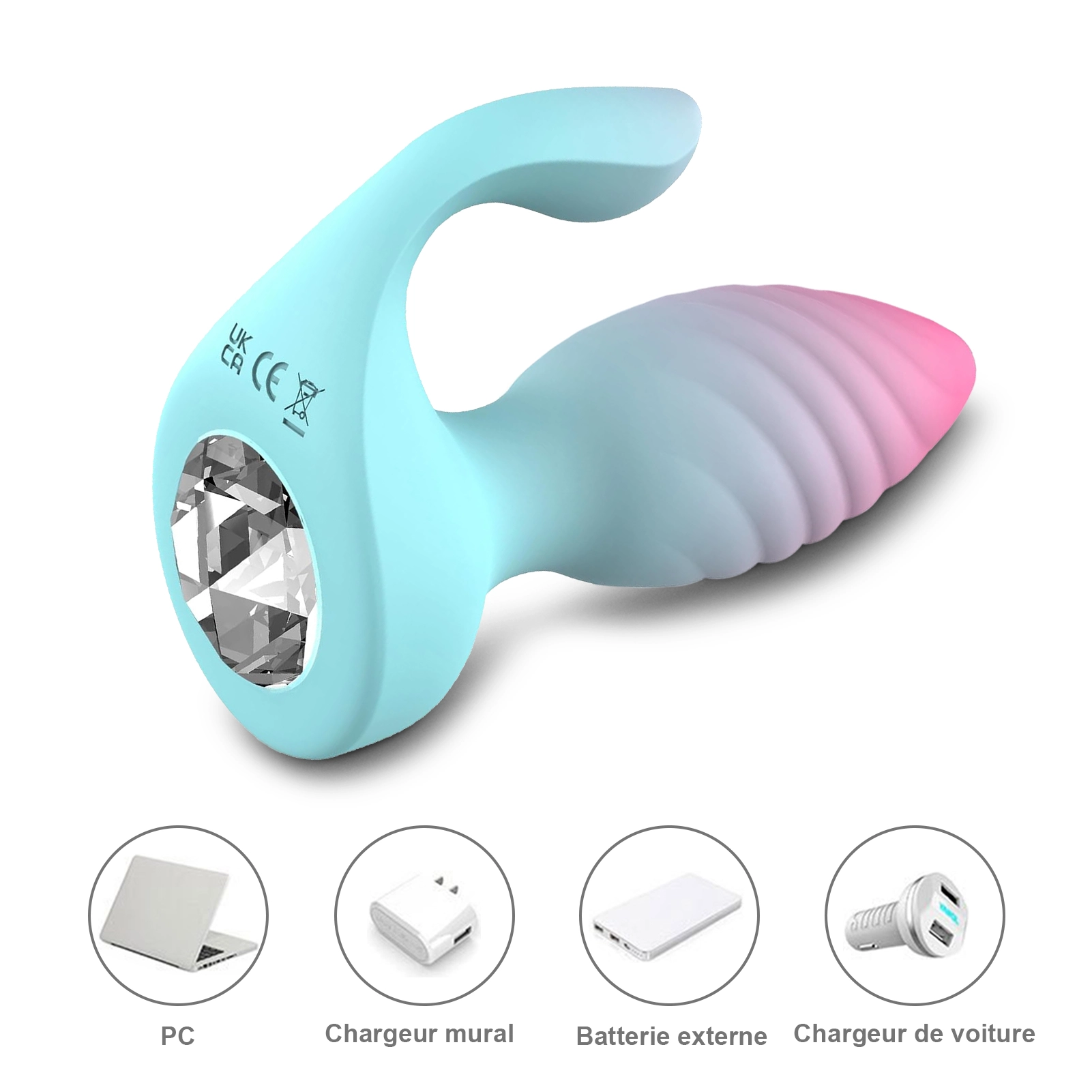 Plug Anal 2IN1 Avec Vibration Et Stimulation Clitoridienne