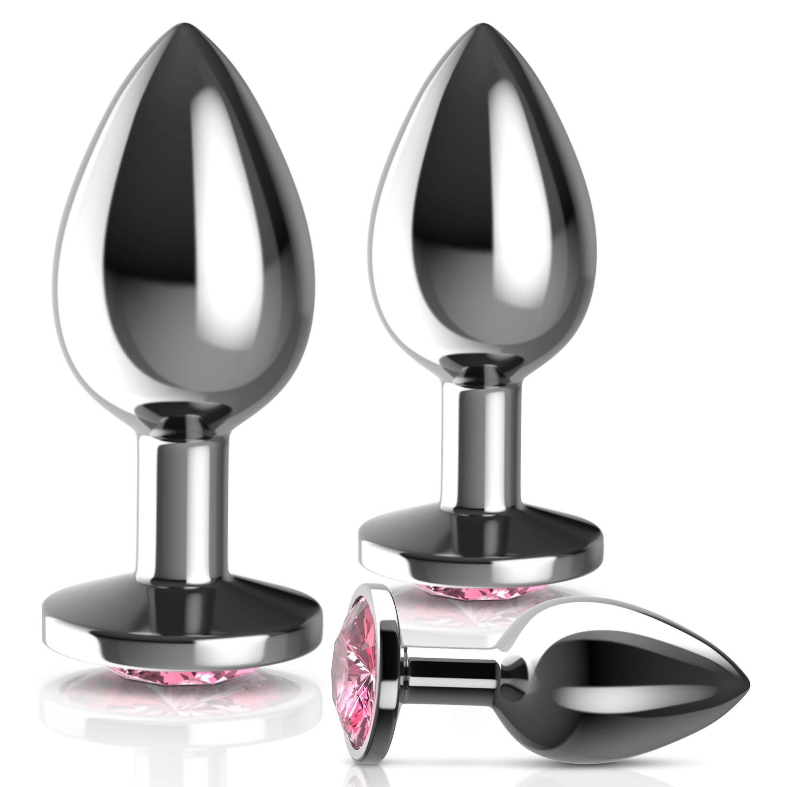 Ensemble De 3 Jouets Plug Anal En Métal De Luxe