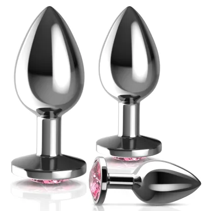 Ensemble De 3 Jouets Plug Anal En Métal De Luxe